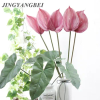 HQ Anthurium Smooth Sailing Indoor Plants Artificial Flowers Balcony Office Bonsai Floor Flower Home Decoration Wedding