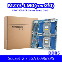 MZ73 LM0 MZ73-LM0 (rev. 2.0) EPYC 9004 CPU DP Server Board DDR5 Dual server motherboard 2 LGA 6096 sockets SP5 5nm 9654 9174F