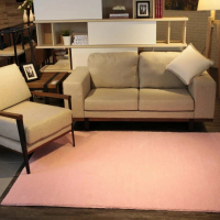 【Fuwaly】凡地剛-粉地毯-160x230cm(簡約 素色 柔軟 客廳 起居室)