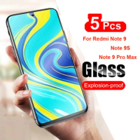 5Pcs Tempered Glass For Xiaomi Redmi Note 9 Pro Max Screen Protector Film For Xiaomi Redmi Note 9S Note 9 5G Glass Transparent