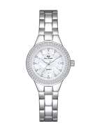 Bee Sister BS Fashion Classic Silver Quartz Watch with Cubic Zirconia