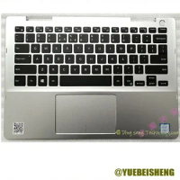 YUEBEISHENG New/org For Dell Inspiron 13 7386 Palmrest US keyboard upper cover Touchpad assembly 0HVKDH