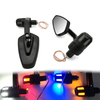 Motorcycle handle mirror with Turn LED signal light For HYOSUNG MODEL GT250R GT650R