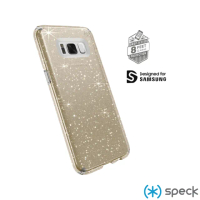 【Speck】三星 S8+ Presidio CLEAR+GLITTER 透明+金色奈米玻璃水晶防摔保護殼(保護殼)