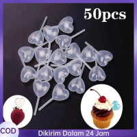 50pcs Pipet Fla Puding Pipet Tetes Kue Pipet Vla Hiasan Kue Puding Cup Cake Dessert Pipet 4ml Untuk 