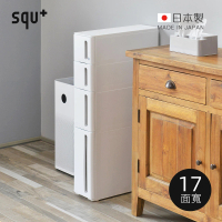 日本squ+ Storanti日製17面寬抽屜式隙縫收納櫃附輪-2S+1M+1LL(夾縫 狹縫 縫隙櫃 置物櫃)