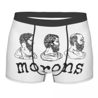 Philosophy Metaphysica Plato Aristotle Socrates Morons Underpants Homme Panties Male Underwear Print Couple Sexy Set Calecon