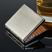20pcs Stainless Steel Creative Cigarette Holder Metal Cigarette Accessories Cigarette Case