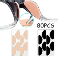80pcs Nosepad Kacamata Anti Slip Bantalan Penyangga Hidung Anti Slip Bantalan Kacamata Universual Ka