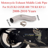 Motorcycle Exhaust Middle Link Pipe Slip On For SUZUKI GSXR 600 750 GSXR600 GSXR750 K8 K9 L1 2008 - 2010 Modified Moto Escape