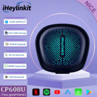 iHeylinkit CP608U Wireless CarPlay Car AI Box Android 13 QCM6125 64G Android Auto HD Output Google Play for Ford VW Mercede