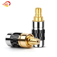 QYFANG Aluminum Alloy Earphone Plug Carbon Fiber 1690TI Pin Audio Jack Wire Connector Metal Adapter For IE400PRO IE500 Headphone