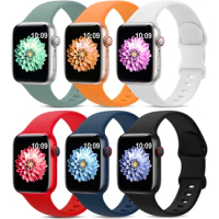 Sport Band for Apple Watch 38mm 40mm 41mm 42mm 44mm 45mm 49mm Soft Silicone Strap iWatch Apple Watch Series 9 Ultra 8 7 6 5 3 SE