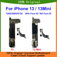 Original Motherboard for iPhone 13 13 Mini 128g 256g 512g Mainboard With Face ID Unlocked Logic Board Plate Cleaned iCloud