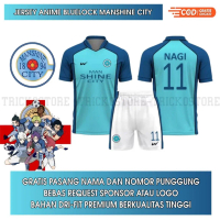 เสื้อเจอร์ซีย์อนิเมะ BlueLock Manshine City ฟรีการใส่ชื่อและหมายเลขที่ด้านหลัง สามารถขอปรับแต่งได้ตา