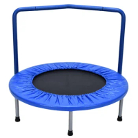 Foldable Exercise Fitness Trampoline with Handle Bar Adults Kids Child Trampoline Manufacturer Indoor Training