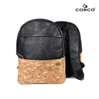 【CORCO】軟木雙肩後背包(復古黑)