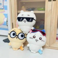 Chiikawa Plush Doll Funny Glasses Cartoon Children Toy Accessories Kawaii Miniso Anime Plush Doll Decoration Cute Girl Gifts