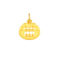 New Arrival 24K Yellow Gold Pendant 999 Gold Best Baby Lock Abacus Necklace Pendant