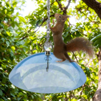 26 CM Plastic Squirrel Baffle Rain Cover Protects Hanging Bird Feeder Tool-Free Installation All Weather Rain Protection