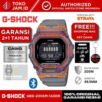 Jam Tangan Pria Casio G-SHOCK GBD-200SM-1A5DR Original Digital Sport Black Orange Bluetooth Step Tra