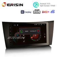 Erisin ES4281E 8" HD Android 10.0 Car Multimedia Stereo GPS For Benz E Class W211 G W463 WiFi 4G TPMS DVR DAB DVD CarPlay DSP