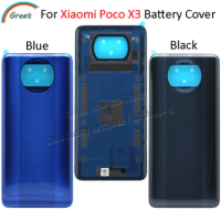 New Back Cover For Xiaomi POCO X3 Rear Housing Door Battery Cover Original for XiaoMi POCO X3 Back Housing