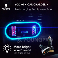 YOUNGPRO Car Charger Quick Charger QC 3.0 1 Port Power Delivery YQD-0
