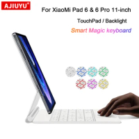 Magic Keyboard Case For XiaoMi Pad 6 11 Inch 2023 Mi Pad 6 Pro MIPad 6 Magnetic Cover Arabic Spanish Portuguese German keyboard