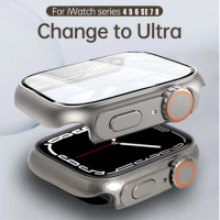 Facelift design Ultra Case For iwatch 8 7 6 5 4 45mm 44mm 41mm 40mm Smartwatch Tempered Glass Cover Frame Apple Watch Ultra 49mm