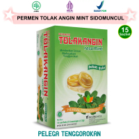 SIDOMUNCUL PERMEN TOLAK ANGIN BEBAS GULA RASA MINT SUGAR FREE 1 BOX ISI 15 SACHET, MENGHANGATKAN MEL