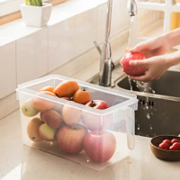 Kitchen Transparent Storage Box Plastic Sealed Refrigerator Storage Boxes Home Food Crisper Container Fruit And Vegetable Drawer