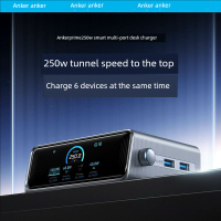 Anker Anke Prime250w Smart Screen Desktop Charging Station Multi-Port Gallium Nitride Charger A2345