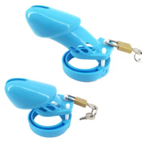 Blue CB6000 CB6000S Male Chastity Device Penis Sleeve Lock Chastity Cage Ring Male Anti-masturbation Sex Toys for Men G7-3-6