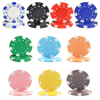 25Pcs/Pack No Denomination ABS Chip Coins Texas Hold'em Baccarat Casino Club Chip Tokens Chips For Adults Gambling Entertainment