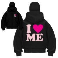 Division of Lazarus - Black Hoodie Zipper Balaclava Jacket I LOVE Me Unisex Hoodie Ninja Sweater Gan