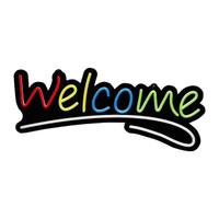 ป้ายไฟติดผนัง WELCOME (Remote Control) รุ่น NS-018 สี RGB