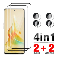 4in1 Tempered Glass Case For Oppo Reno8 T 5G Camera Lens Protector For Oppo Reno8T Reno 8 T 8T T8 6.7inch Screen Protective Film