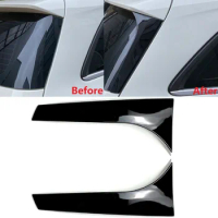2PCS Car Rear Window Spoiler Side Wing Cover Trim ABS Bright Black For Mercedes Benz B Class B180 B200 W246 2012-2018