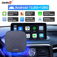 CarlinKit 8+128G CarPlay Ai Box Plus Android 13 Wireless Android Auto&amp;CarPlay QCM6125 665 FOTA Upgrade For VW Audi Kia Fiat Ford
