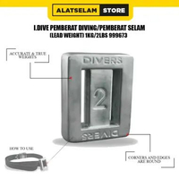 i.DIVE Pemberat Diving/Pemberat Selam (Lead Weight) 1kg/2lbs 999673 / Timah Pemberat Scuba Diving / 