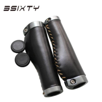 3SIXTY Bicycle Handlebar Leather Comfortable Grip for Brompton&amp;MTB Bike Anti-skid Shock-absorbing Cycling Grips