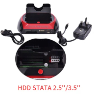 All In 1 HDD Dock Docking Station US Plug IDE Dual Hard Disk Reader P9JB -  AliExpress