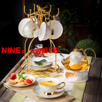 台灣公司貨 可開發票 美道高顏值歐式高檔玻璃花茶壺英式下午茶茶具套裝輕奢花茶杯子
