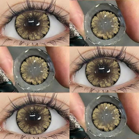 【ซื้อ2คู่แถม60ML  4คู่แถม360ML】Midroo เลนส์ค่าสายตาสั้น 0.00~-6.00รุ่นแฟชั่นขายดีขนาดบิ๊กอาย สีเทา S