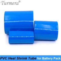 Battery Wrap 30mm to 210mm Blue Heat Shrinkable Tube PVC Shrink Tube for 18650 21700 32700 Li-ion Battery Diy Customize Turmera