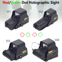 551 552 553 558 Red Green Dot Holographic Sight Scope Hunting 1X40 Reflex Sight Riflescope With 20mm Mount For Airsoft Gun