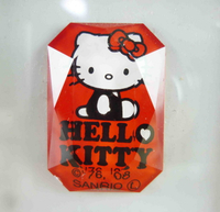 【震撼精品百貨】Hello Kitty 凱蒂貓 KITTY立體小貼紙-方坐(紅) 震撼日式精品百貨