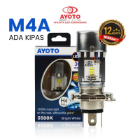 (1 Pc) Lampu LED Utama Motor Mobil AYOTO M4A H4 AC DC PNP 30 Watt