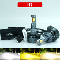 CODTuffoo 2 Bóng Đèn Pha LED Xe Tải 3 Màu 24V 120W 28000LM H4 9003 Chùm Cao / Thấp H7 H1 D2H 6000K /